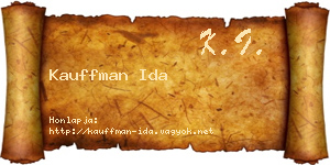 Kauffman Ida névjegykártya